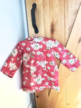Old Navy Pink Floral Kids Raincoat